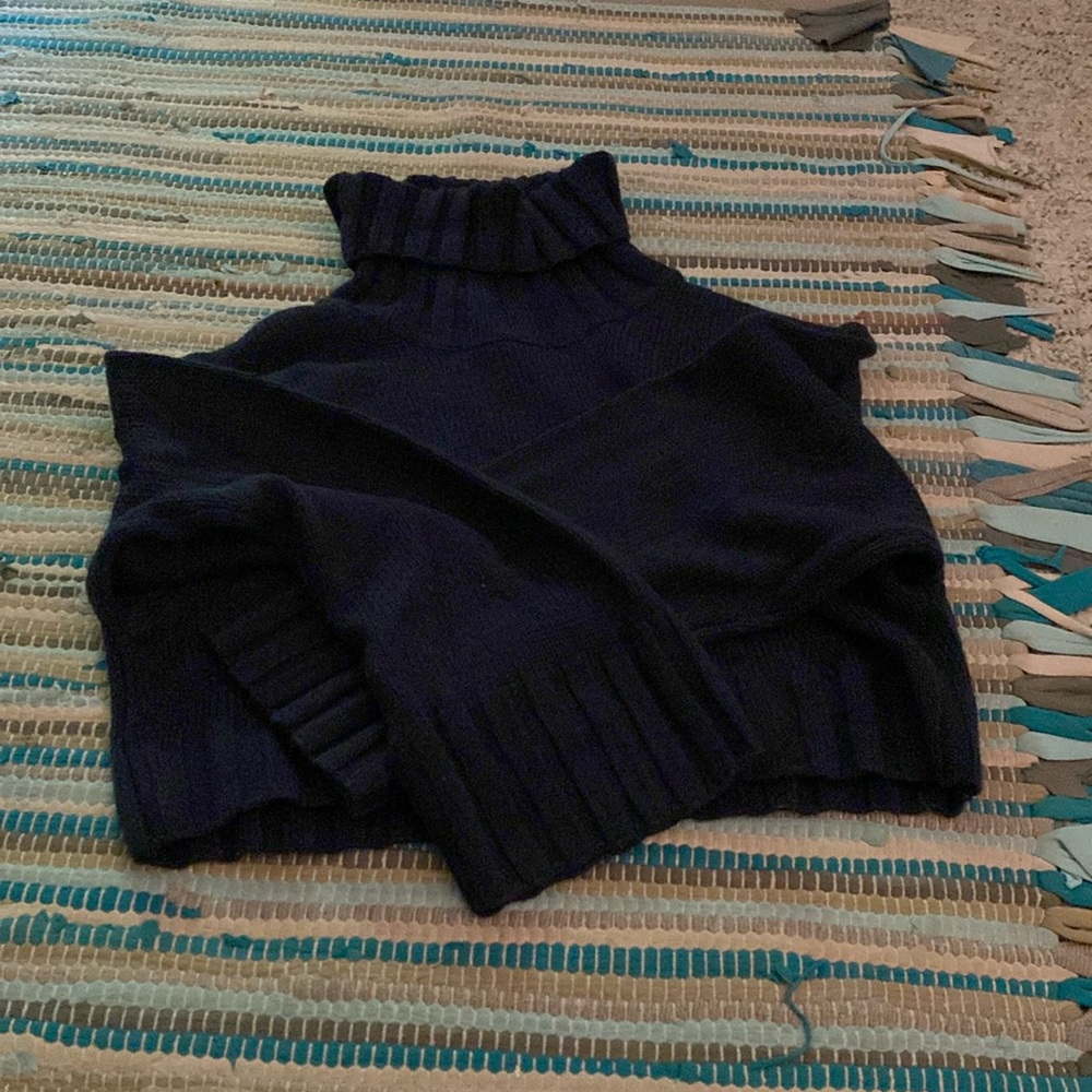 H&M Divided Navy Cropped Sweater